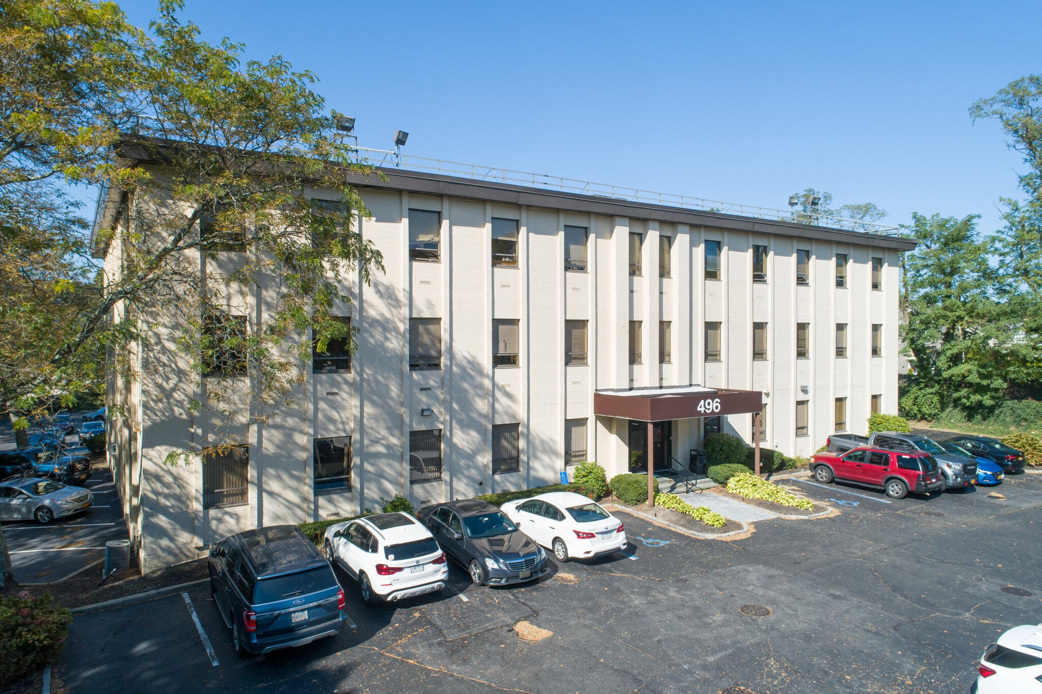 Modern glass medical office building exterior